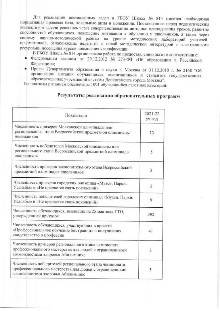 Информация об осуществлении образовательной деятельности ГБОУ 